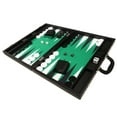 thumbnail image 3 of Silverman & Co 19Inch Premium Backgammon Set Large Size Black Board, Green Playing Surface, Black And White Points, 3 of 10