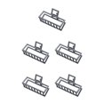 thumbnail image 3 of maskred Fashion Claw Clips Large Simple Style Handy Simple Style Sturdy Exquisite Accessories Barrettes for Women Black/Rectangle 5Set, 3 of 6