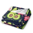 thumbnail image 2 of Kll Fleece Blanket Plush Throw Blanket Avocado Love,Soft Fuzzy Cozy Flannel Blanket For Couch Sofa Bed.(40"X30"), 2 of 9
