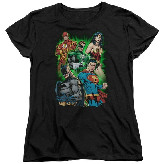 JLA Justice League Will Power S/S Women's T-Shirt Black