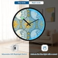 thumbnail image 5 of Indoor 12' Voice-Activated Luminous Decoration Wall Clock With LED Night Light Moons Suns Faces, 5 of 8