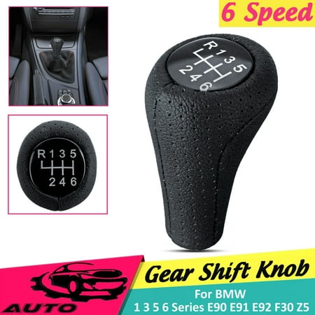 Bmw 1600 Manual 5 / 6 Speed PU Leather Gear ShiftKnob Shifter Manual Transmission For BMW 1 3 5 6 Series E90 E91 E92 F30 Z5 F20 M3 M4 M5 X5 X6 Universal ()
