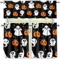 thumbnail image 4 of Halloween Ghost Kitchen Curtains and Valances 3 Piece Set,Valance Curtains for Kitchen Windows Halloween Kitchen Curtains Tiers and Valances for Cafe Living Room Window Decor, 4 of 6