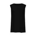 thumbnail image 3 of qucoqpe Womens Summer Tank Tops Crew Neck Sleeveless Basic T-Shirts Casual Loose Solid Color Tees Lightweight Pullover Blouse, 3 of 6