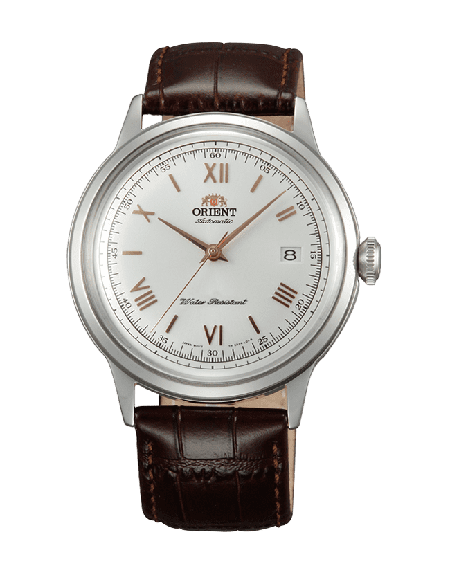 Orient FAC00005W0 Mens 2nd Generation Bambino White Dial Brown 