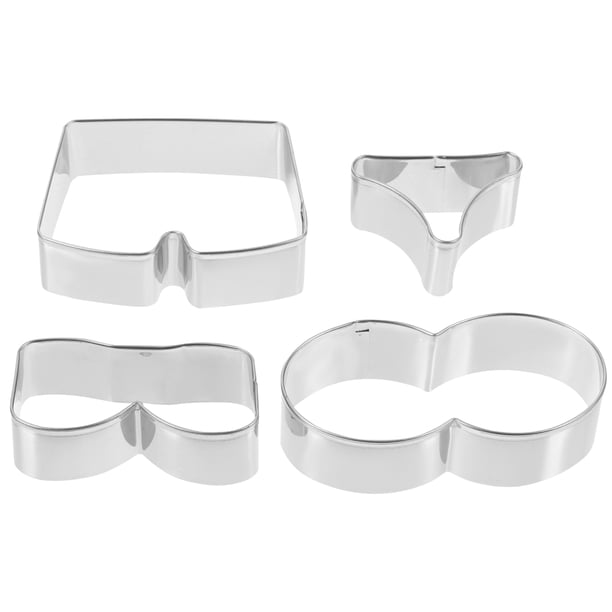 4 cortadores de galletas de acero inoxidable, moldes reutilizables para hacer galletas, herramientas para hornear galletas.
