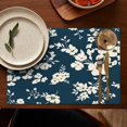 thumbnail image 5 of Pioneer Flower Floral Print Pattern Summer Placemats Table Placemats Set Of 4-Linen Kitchen Washable Placemats Table Mats 12x18 Inch Non-Slip Heat Resistant, 5 of 6