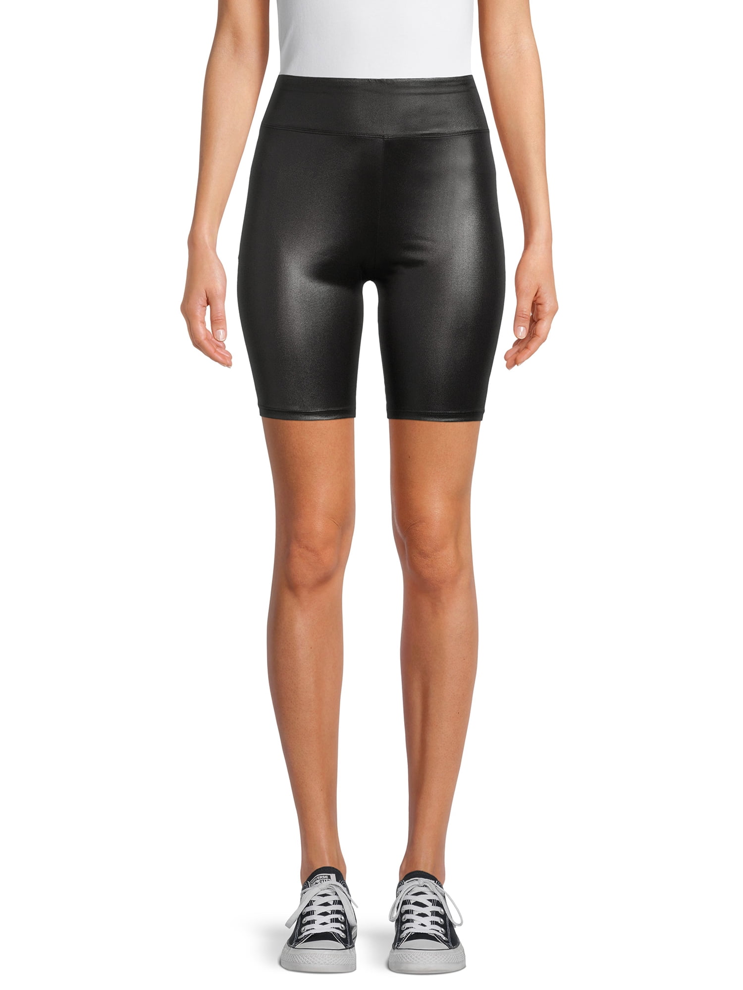 Derek Heart Faux Leather Bike Short 