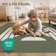 thumbnail image 4 of ODIKA 4'x6' Washable Area Rug Olive Green Geometric Arch Design Modern Minimalist with Bold Shapes for Dorm Room, Small Living Stain Resistant Low Profile, Easy Care, 4 of 7