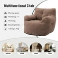 thumbnail image 6 of Domiluxe Bean Bag Chairs for Adults,Teddy Fabric Fluffy and Lazy Sofa with Armrests,Comfy BeanBag Sofa with Memory Sponge for Living Room,Bedroom,Coffee, 6 of 8