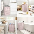 thumbnail image 7 of Jinghua 3Pcs 75L Laundry Basket, Laundry Hamper, Collapsible Laundry Baskets, Laundry Bags, Waterproof with Foam Protected Aluminum Handles, White & Pink, 7 of 7