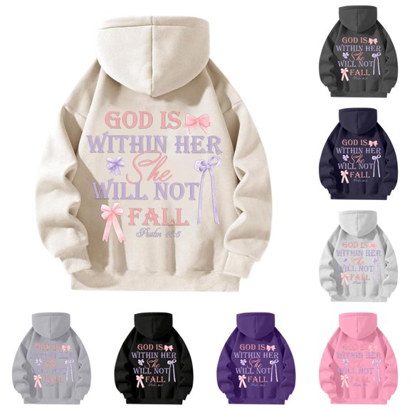 SONXAHE Graphic Hoodie for Women Soft Sweet Daily Sweat Jacket