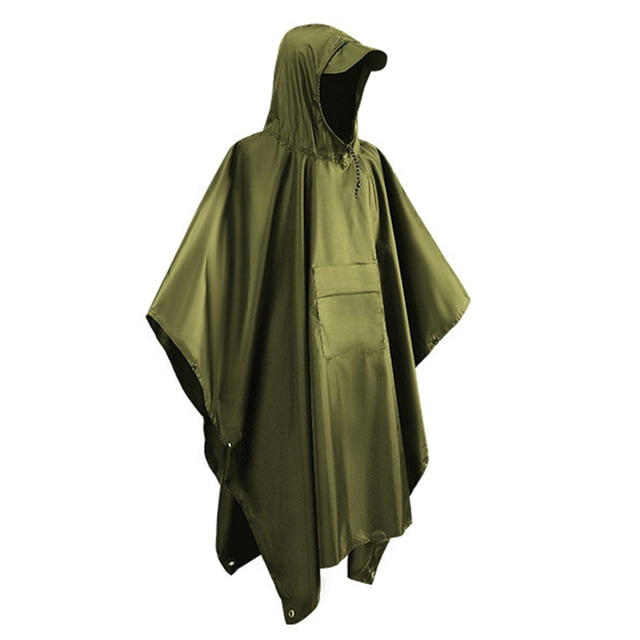 capa de lluvia Impermeable con capucha para adultos 3 en 1 impermeable para acampar al aire libre senderismo lluvia Poncho JShteea El nuevo
