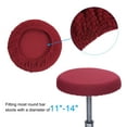 thumbnail image 3 of Unique Bargains 11 Inches Round Bar Stool Cover Washable Elastic Cushion Cover Wine Red, 3 of 7