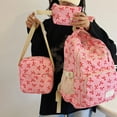 thumbnail image 5 of Handbag Set, Large-Capacity Backpack, Shoulder Bag And Tote Three-Piece Set With Bowknot Decoration, Versatile Nylon Material For Work Shopping Travel, 5 of 7