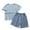 Light Blue, variant on WRKEKC Girls Summer Outfits, Girls 2 Piece Casual Outfits, Boys and Girl Summer Thin Pajama Set Home Wear Air Conditioning Suit Set Can Be Worn Outside