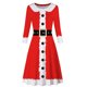 thumbnail image 1 of Vestido holgado de manga larga con cuello redondo y estampado navideño informal para mujer de otoño e invierno Fridja  nbo1541, 1 of 3