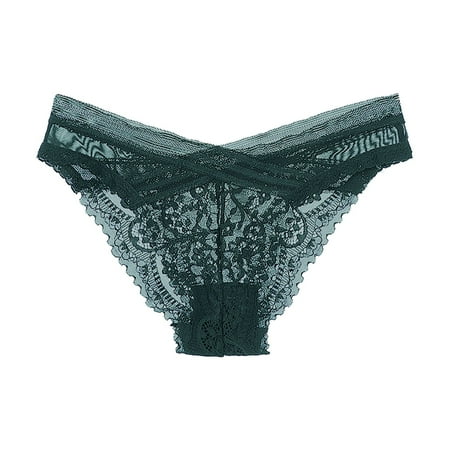 

Underwear For Women Seamless Hollow-Out Low Waist Thong Lace Transparent Tangas Solid Color Women s Panties