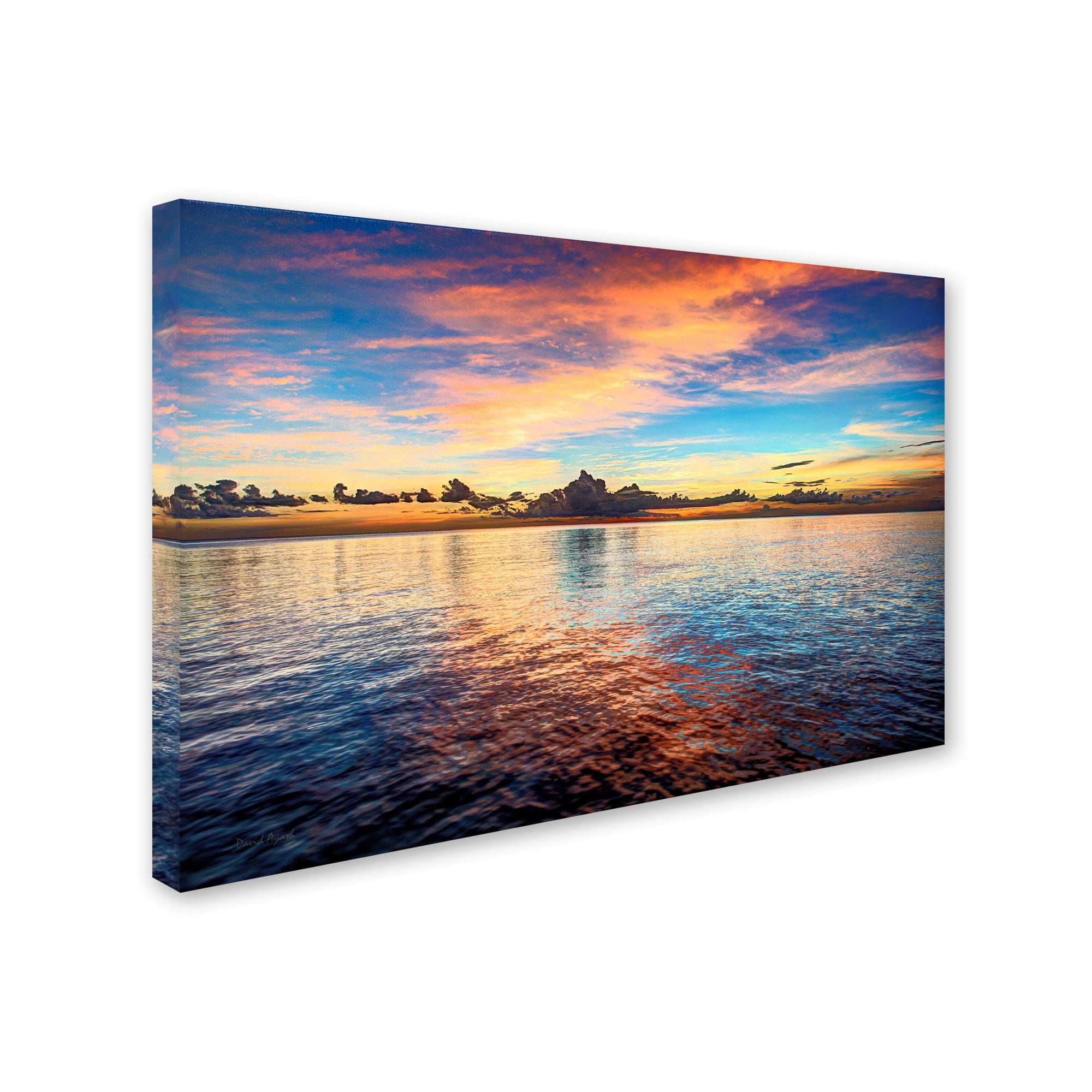 Trademark Fine Art "Carribean Sunset" Canvas Art by David Ayash