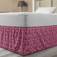 thumbnail image 1 of Geometric Bed Skirt, Monotone Irregular Rectangle Pattern with Squares, Elastic Bedskirt Dust Ruffle Wrap Around for Bedding Decor, 4 Sizes, Dark Magenta Pink, by Ambesonne, 1 of 2
