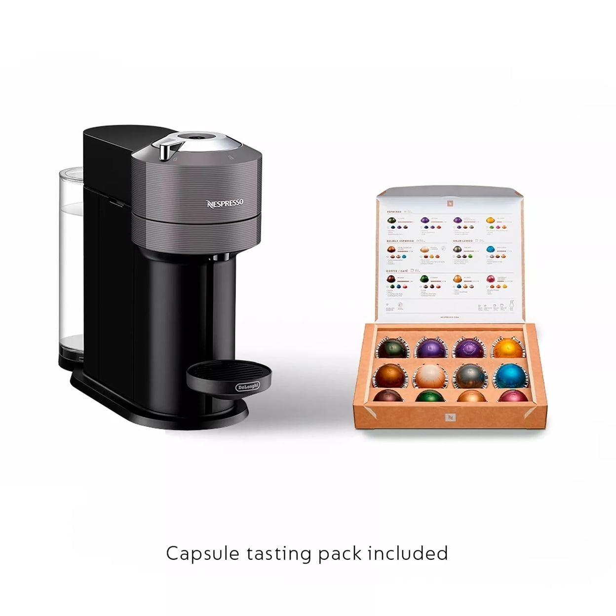 【新品未開封】NESPRESSO VERTUO NEXT GDV1-WH-W Nespresso Vertuo Next Espresso Machine by DeLonghi - Grey