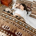 thumbnail image 4 of Castle Fairy 7-Piece King Cowboy Horseshoe Western Hippie Aztec Bedding Set, 4 of 7
