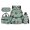 Green Horse Floral, variant on Yuyamidu Green Horse Floral 4Pcs School Backpack Set for Girls Boys 3rd-5th Grade Kids Bookbag Bundle with Lunch Bag Pencil Case Water Bottle Bag for Elementary Students