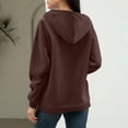 thumbnail image 4 of Y2K Loose Zip Hoodie Women Long Sleeve Full Zipper Sweatshirt Drawstring Casual Fall Winter Oversized Solid Jacket With Pockets, 4 of 4