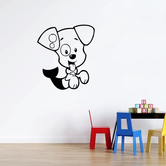 Gil's Pet Bubble Puppy Wall Art Decal - 20" x 23" Vinyl Adhesive Bubble Guppies Cartoon Pet Character Home Wall Decoration Design Kids Bedroom Nursery Removable Decor Sticker
