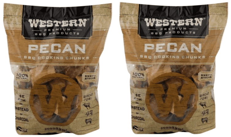 (2 Pack) Western Premium BBQ Products Pecan Cooking Chunks, 570 CU. IN ...