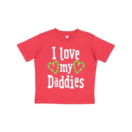 

Inktastic I Love my Daddies- hearts Gift Toddler Boy or Toddler Girl T-Shirt