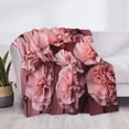 thumbnail image 3 of Fotbe Delicate Pink Carnations Manta de Franela con Estampado, Manta Ultrasuave para Cama, Sofá, Auto, Hipoalergénica y Antibolitas-50"x40", 3 of 6