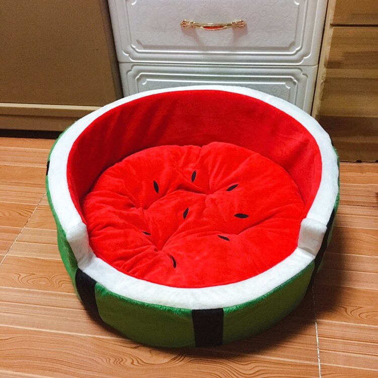 Cute Watermelon Modeling Kennel Dog Bed Cat Bed Mat Sofa Soft Pet Pad