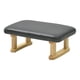 thumbnail image 3 of Reposapiés pequeño otomano con patas de madera para guardería, dormitorio, sala de estar Gris oscuro, 3 of 9