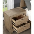 thumbnail image 3 of Steve Silver Montana Rustic Transitional Wood 2 Drawer Nightstand, Weathered Sand, 3 of 8