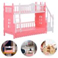 thumbnail image 1 of Doll House Furniture Miniature Bunk Bed Model with Ladder for Pretend Play, 1 of 8