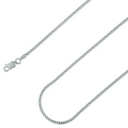 925 Sterling Silver, Miami Cuban Curb Rhodium Finish 1.7mm Necklace - Hypoallergenic and Tarnish Resistant - By Oliver & Navy