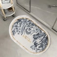 thumbnail image 4 of Youkk Bathroom Rugs Water Absorbent Floor Bath Mat Carpet Planter Oval 40x60cm 1Set, 4 of 5