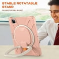 thumbnail image 6 of Allytechgroup Protective Case for Apple iPad 11th 10th Generation 2025 2022 10.9 Inch, Rotating Stand Shoulder Strap Handle Pencil Holder Tablet Case for iPad 10.9" Inch 11th 10th Gen, Pink, 6 of 8