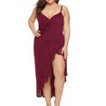thumbnail image 5 of Plus Size Bathing Suit Cover up for Women Casual Spaghetti Strap Backless Beachwear Cover Up Sexy Wrap Long Dress Alsol Lamesa, 5 of 5