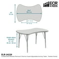 thumbnail image 4 of ECR4Kids Collaborative Bowtie Premium Thermo-Fused Adjustable Activity Table Maple/Green/Sand - Toddler Swivel, 4 of 5