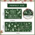 thumbnail image 3 of Christmas Kitchen Rug Set of 2, Merry Christmas Holiday Non Slip Kitchen Mats for Floor Winter Xmas Trees Home Decor Kitchen Floor Rugs for Hallway Laundry Room, 17"x30"+17"x47" (Green), 3 of 6