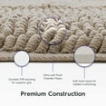 thumbnail image 3 of Tafts THIQQ Memory Foam Bathroom Rugs and Mats Sets, Ultra Soft Chenille Microfiber, Absorbent Non-Slip Machine Washable Shaggy Rugs, Bath Mat for Bathroom, Shower & Tub, Almond Beige, 3 of 3