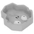 thumbnail image 3 of Ashtray, Grey Home Ashtrays Tapered Round Design Alien Style  For Desktop Storage, 3 of 8