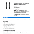 thumbnail image 2 of Rear Shock Absorber Kit - Compatible with 2002 - 2009 GMC Envoy 2003 2004 2005 2006 2007 2008, 2 of 2