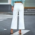 thumbnail image 7 of JJHGVB Jeans for Women Barrel Jeans Women Women's Spring Summer Solid Color Straight Leg Wide Leg Large Pocket Jeans Baggy Jeans Wide Leg Pants Woman White M, 7 of 7