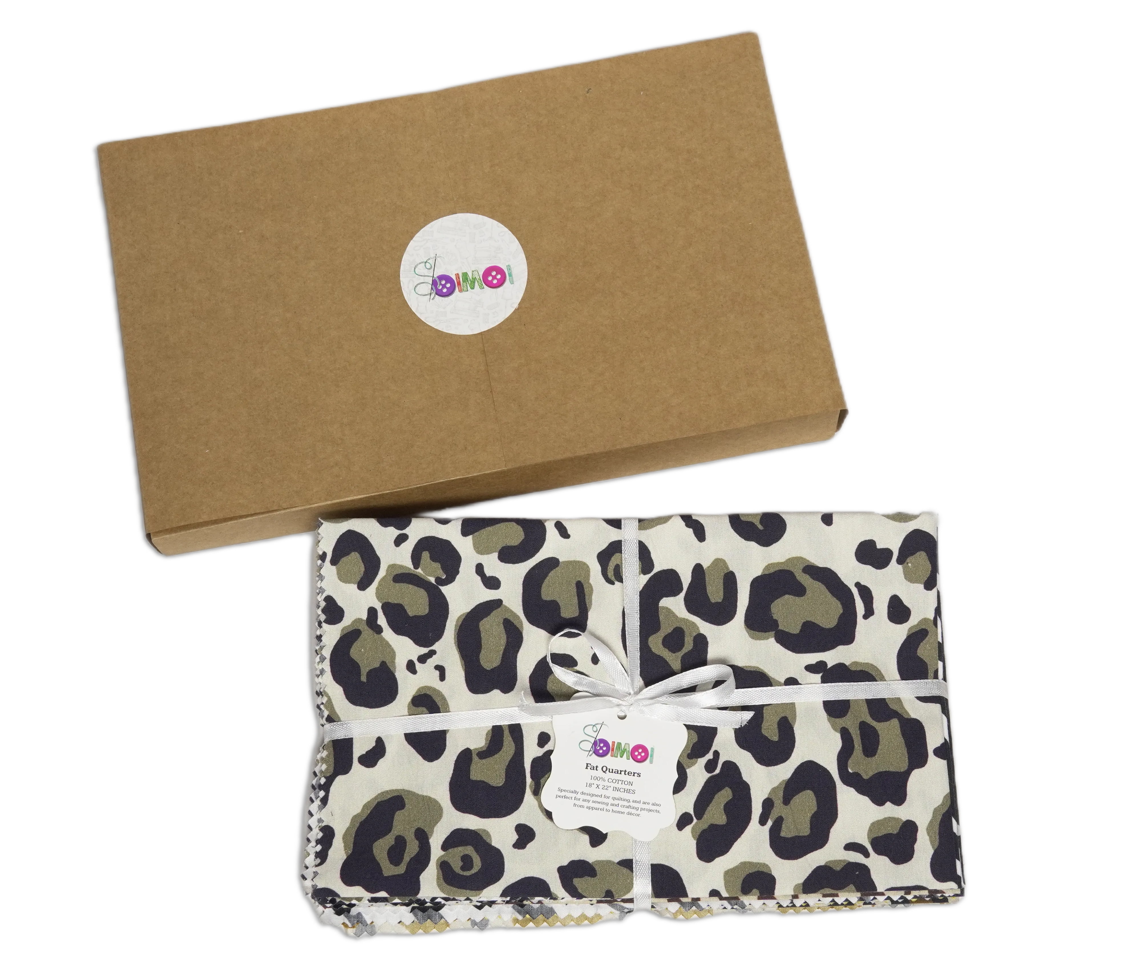 Soimoi 8 Pc Fat Quarter Bundle- Animal Skin Print 18"x 22" DIY Patchwork- 100% Cotton Pre-Cut Quilting Fabric Multicolor