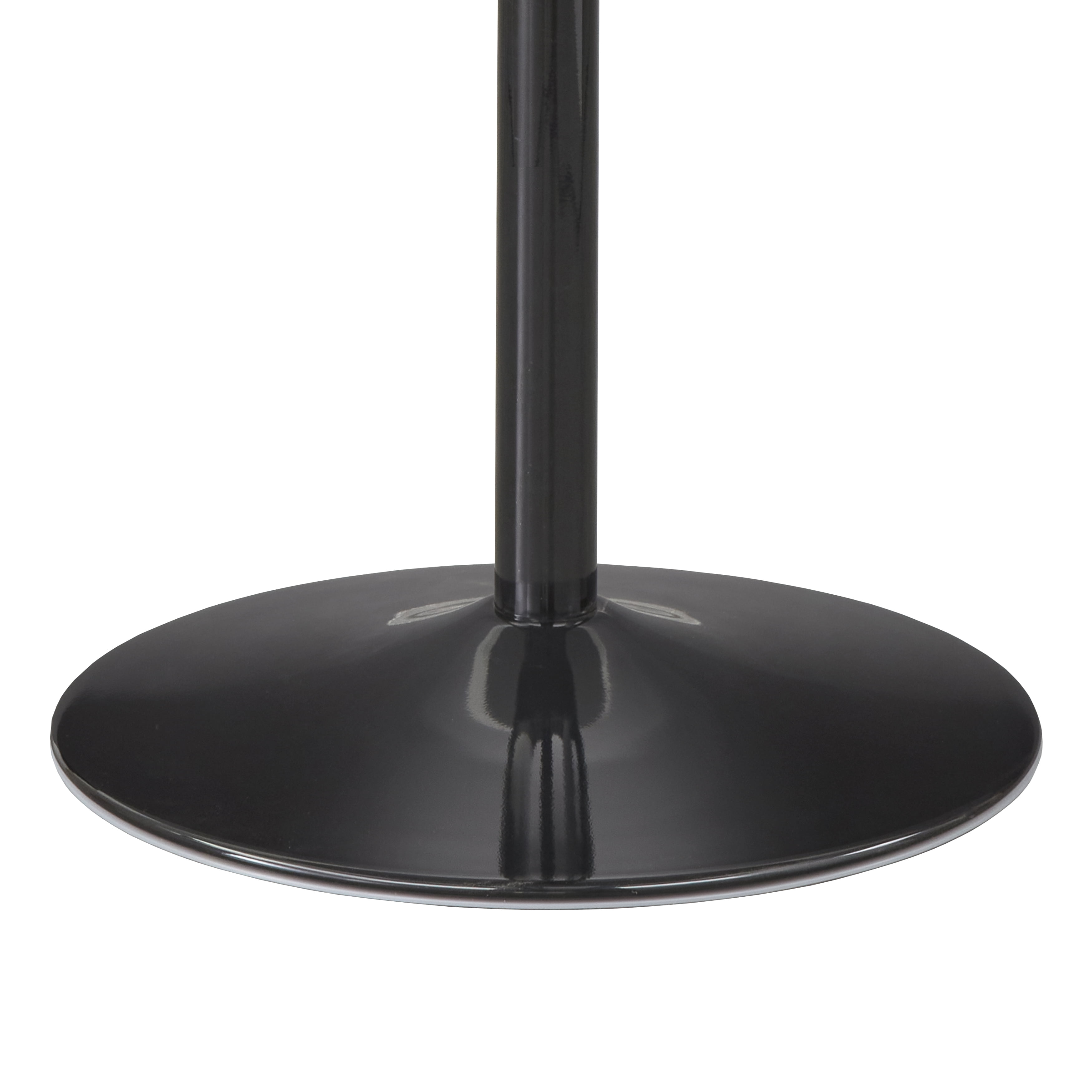 TMS Eldon Round Indoor Metal Pedestal Dining Table, Black