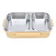 thumbnail image 5 of Fiambrera Caja De Acero Inoxidable De 2 Compartimentos Para Niños, Contenedor De Comida Portátil Para Llevar A Mano Caja De Almacenamiento De Alimentos De 1,2 L Para El Trabajo,, 5 of 7