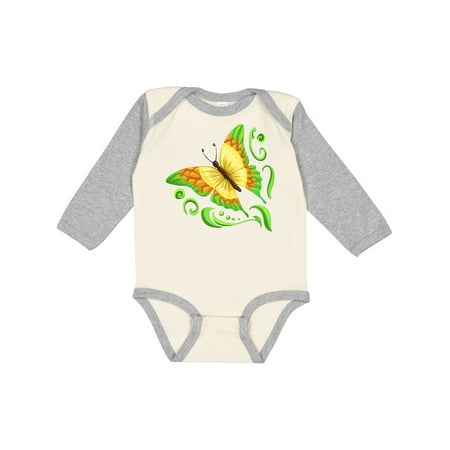 

Inktastic Pineapple Butterfly Gift Baby Boy or Baby Girl Long Sleeve Bodysuit